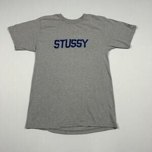 Vintage Stussy Grey Spellout T Shirt
